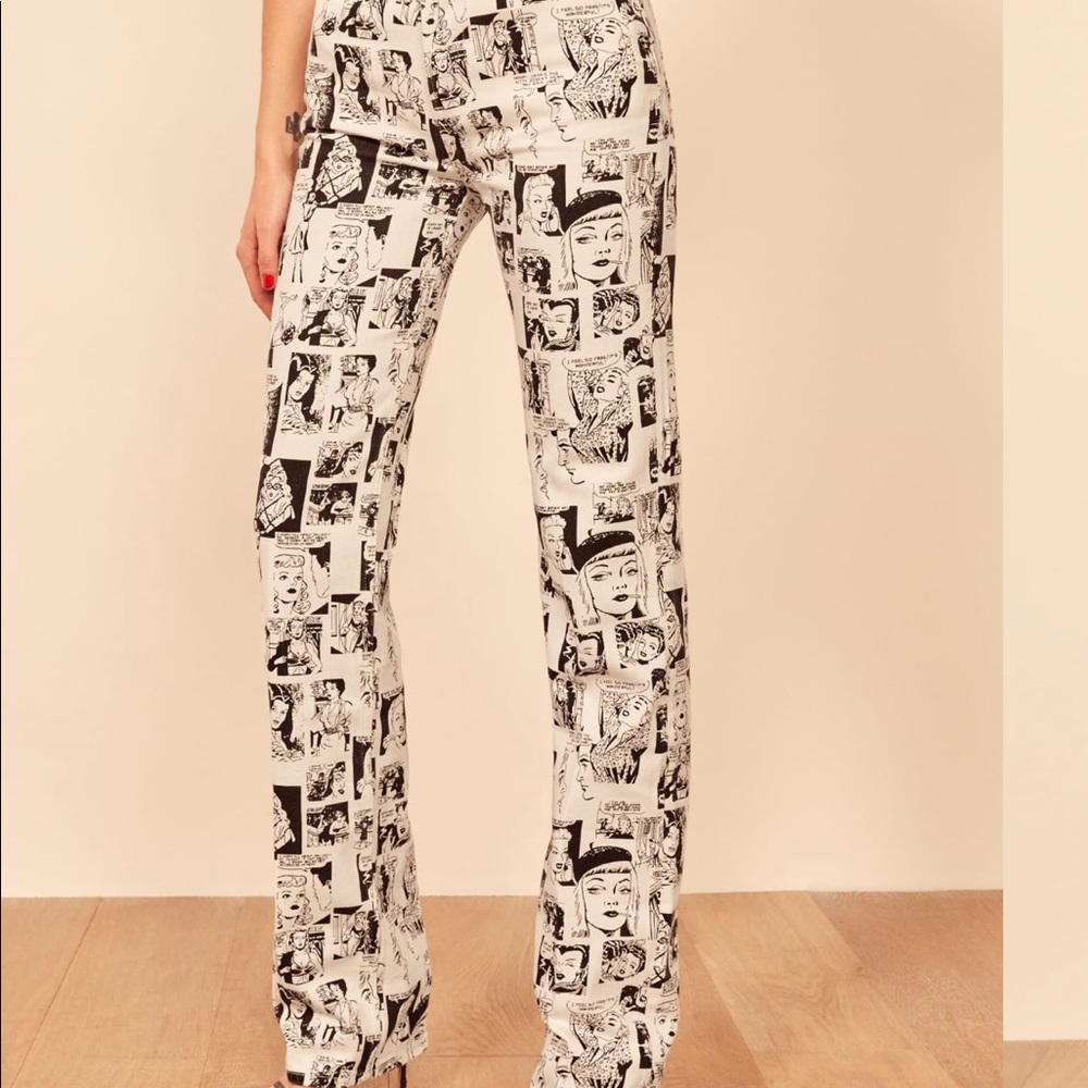 Reformation newsprint high rise jeans